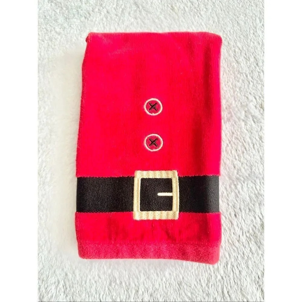Christmas Santa Claus red hand towel